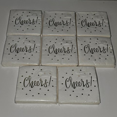 NEW 8 Packages CHEERS Napkins (30/pack) Gold Graduation Wedding Retirement Party