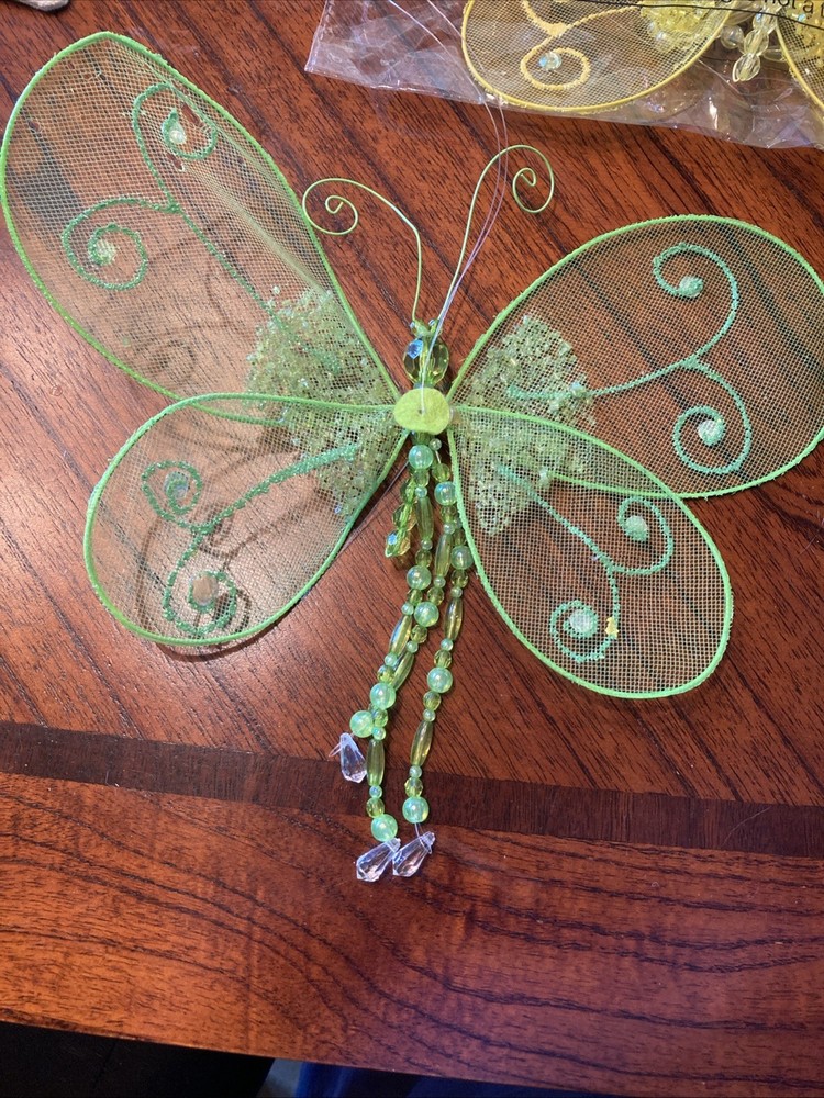Bright Ideas Tulle Butterflies Party Decorations Room Decor Mesh Wired Hanging