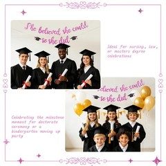 Class of 2026 Graduation Decrations for Girls, Pre-Strung She Believed She Co…