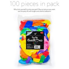 ® Balloons Rainbow Set (100 Pack) 12 Inches, Assorted Bright Colors, Made Wit…