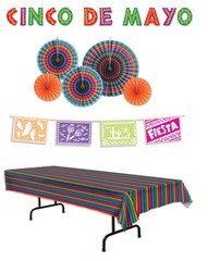 Beistle 4 piece Cinco de Mayo Fiesta Paper Party Decoration Bundle