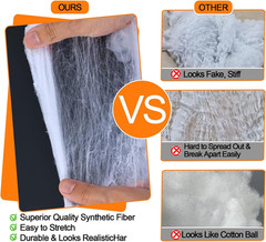1200 Sqft Halloween Spider Webs and 120Pcs Fake Bats and 50Pcs Fake Spiders Supe