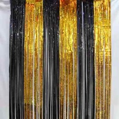 Shimmer Foil Curtain Backdrop Wedding Party Birthday Halloween Xmas Door Deco UK