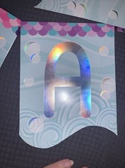 Happy Birthday Mermaid Tail Banner Party Supplies Pink Purple Blue