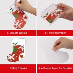 48 PCS Colorful Christmas Stocking Paper Cutouts Winter Bulletin Board