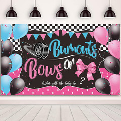 Burnouts or Bows Gender Reveal Decoration Bows or Burnouts Backdrop Gender Revea