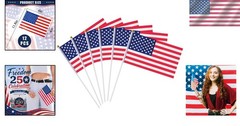 12 Pack Mini American Flags on Stick – Perfect for 4th of July Celebrations