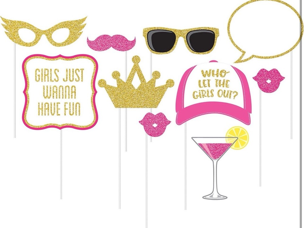 10-Piece Photo Props For Party, Girls Night Out