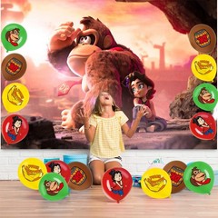 Donkey Kong Bananza Birthday Party Supplies Set Balloons Cake Toppers Banner