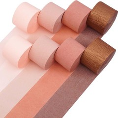 Captain Décor 8 Rose Gold Streamers, 656ft Pack of Crepe Paper for Rose Gold …