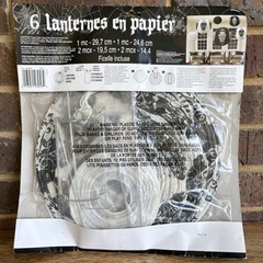Sugar Skulls Black White Halloween Party Decoration 6 Paper Lanterns READ