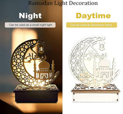 Ramadan Decorations for Home, Ramadan Lights, Eid Mubarak Decorations, 3D Wooden
