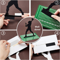 9pcs Football Player Table Centerpieces, 8” Silhouette Party Decor, 3 Styles Set