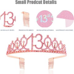 13th Birthday Candle Sash and Tiara Sets,It’s My Rose
