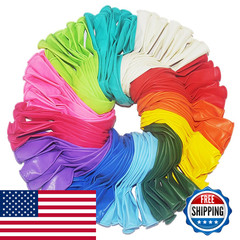 Baokuanhu 400 Pack Rainbow Balloons 12 Inch Assorted Colors Latex Multicolor