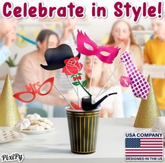 66-Piece Multicolor Photo Booth Props Kit for Unforgettable Party Moments