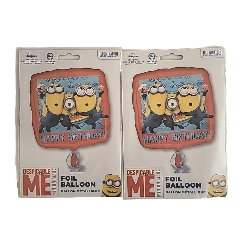 Despicable Me Foil Balloon Happy Birthday Party Decoration 17″ (Lot Of 2)