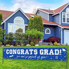 37Pcs Graduation Banner Balloon Decorations Class of 2026, Congrats Grad Bann…