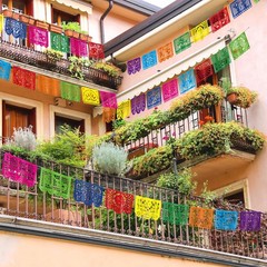 10 Pack Mexican Party Decorations, 180 FT Fiesta Banner 10 PCS, Colorful