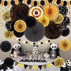35PCS Party Decorations Fan Hanging Set – ,Graduation,Baby Shower,Wedding,Ret…