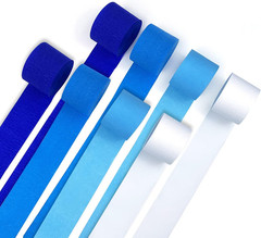 Blue Crepe Paper Streamers 8 Rolls 656 Ft Crepe Paper Decorations for Birthday P