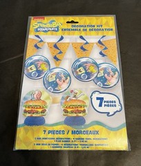 SpongeBob Party Decor (Table Decor Kit, Fringe Door, Decor Kit, Napkins) New