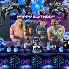 Video Game Birthday Decorations – Game Birthday Party Decorations Includes Ba