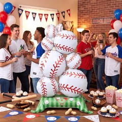 1 Pcs 3.5 ft Giant Self Standing Baseball Foil Balloons for Baseball Birthday…