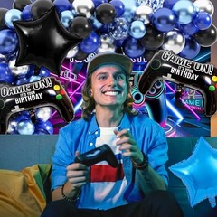 Gamer Birthday Party Decorations for Boys – 103 PCS Video Game Birthday 01