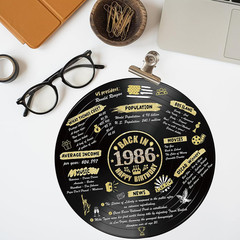 40Th Birthday Party Decorations for Men Women, Back in 1986 Poster Vinyl Record,