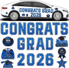 Graduation Car Decorations Magnets, 22Pcs Class of 2026 Grad Decor Car Magnetic