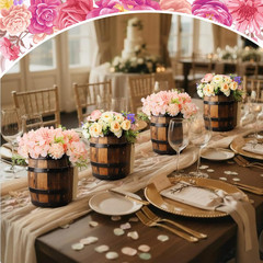 6 Pcs Wooden Centerpieces for Tables Baby Shower Decorations Tabletop Boxes Part