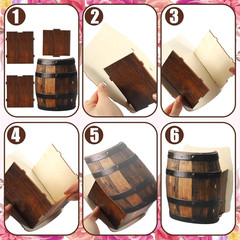 6 Pcs Wooden Centerpieces for Tables Baby Shower Decorations Tabletop Boxes Part