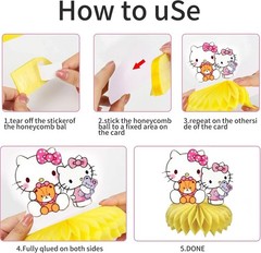 Cat Birthday Decorations Pack 8 Pcs Honeycomb Centerpieces Party Supplies