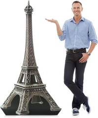 6 ft Eiffel Tower Cardboard Cutout Stand up Life Size French Part Theme Party