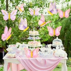 10 Pcs Butterfly Party Decorations 3D Hanging Birthday Decorations
