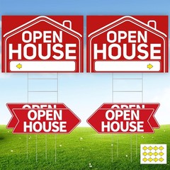 Extra Large Real Estate Open House Signs 2x 24″ Foldable & 4x 17″ Arrow