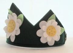 Felt Crown Flower Birthday Party Crown, Party Hat, Fairy Crown, Halloween Hat