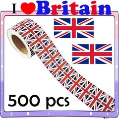 500PCS Union Jack Flag Stickers British Flag UK London England Theme Birthday