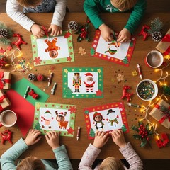 80 PCS Christmas DIY Paper Cutouts Crafts Xmas Bulletin Board Decoration Tape