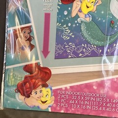 Disney PRINCESS Ariel Mermaid HAPPY BIRTHDAY party GIANT BACKDROP DECORATING KIT