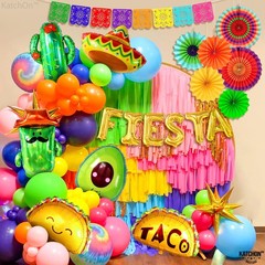 , Fiesta Party Decorations – 20 Pcs Mexican Party Decoration Kit with Taco Ba…