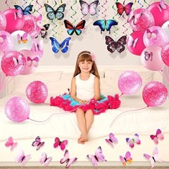 108Pcs Butterfly Party Decoration Set For Holiday , Birthday