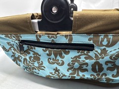 Portable Foldable Picnic Basket Zipper Shopping Bag Market Basket 12x19x9”