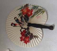 9 Pcs Folding Bamboo ,plastic, Metal Fan Paper Fans Chinese Style Hand