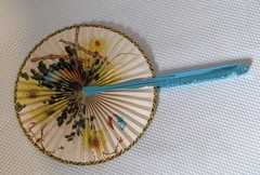 9 Pcs Folding Bamboo ,plastic, Metal Fan Paper Fans Chinese Style Hand