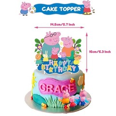 Peppa Pig Birthday Party Decorations Suppplies Set Banner Balloons Cake Toppers