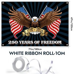 4th of July Banner – Independence Day Patriotic Decorations 1776-2026 Background