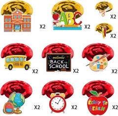 Welcome Back to School Hanging Swirls Set | 36 Easy-Setup Pieces for Classrooms
