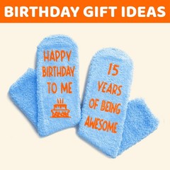 15th Birthday Gift Socks, Teens Age 15, Boys Girls, Funny Present Ideas, Novelty